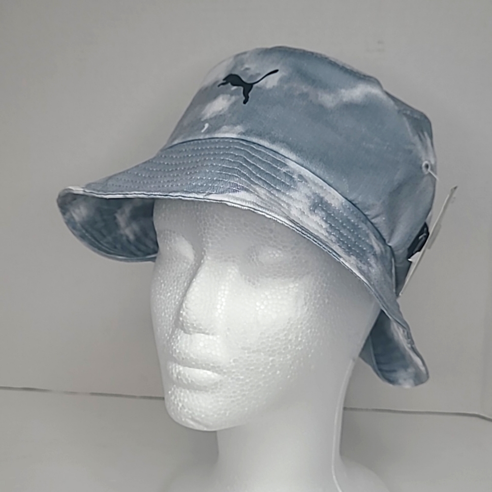 Puma Unisex Tye Dye Gray and White Bucket Hat